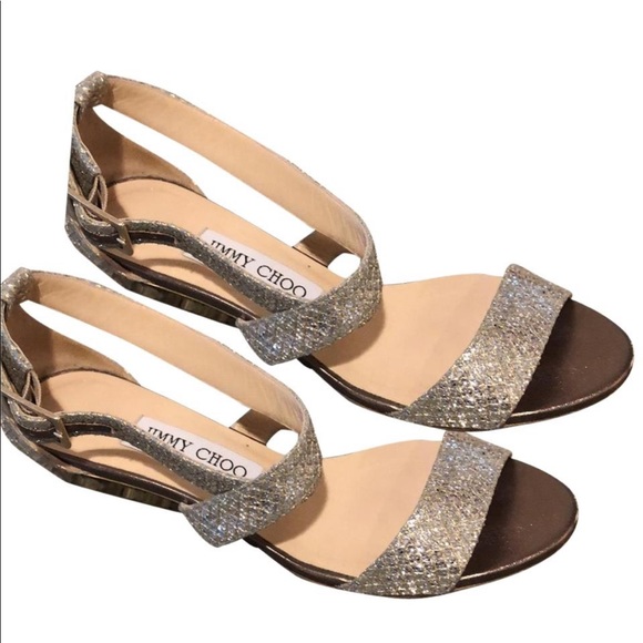 Jimmy Choo Chiara Crisscross Demi Wedge - Picture 1 of 8